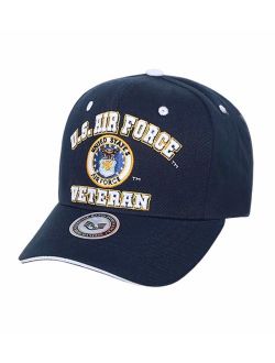 US Air Force Veteran Embroidered Baseball Cap Hat (Navy Blue)