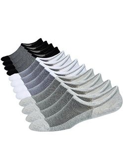 Jormatt 8 Pairs Mens No Show Socks Mesh Knit Non Slip Low Cut Casual Socks