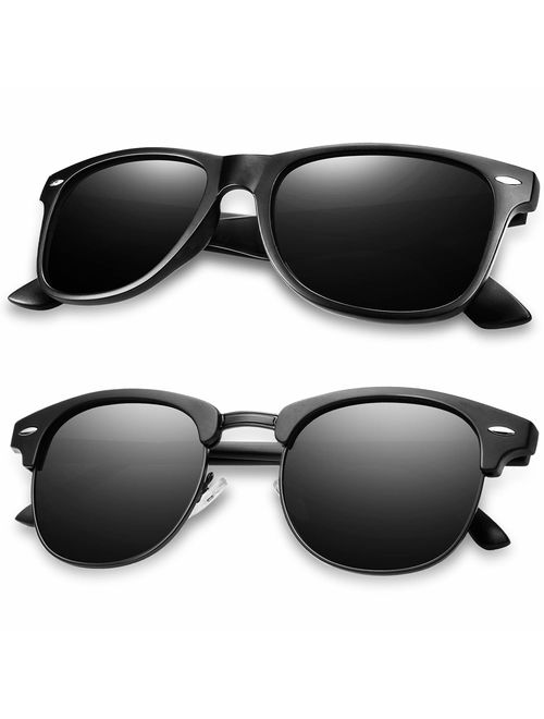Polarized Sunglasses for Men and Women HD Vision Lens with Advanced Composite Coating UV Protection Retro Sun Glasses