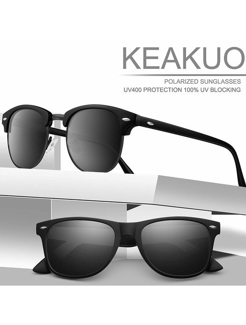 Polarized Sunglasses for Men and Women HD Vision Lens with Advanced Composite Coating UV Protection Retro Sun Glasses