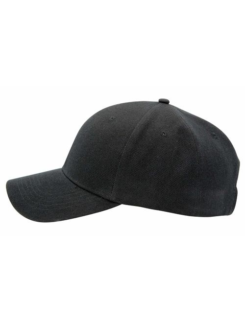 Men's Plain Baseball Cap Adjustable Curved Visor Hat