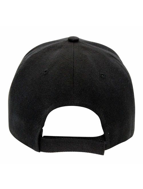 Men's Plain Baseball Cap Adjustable Curved Visor Hat
