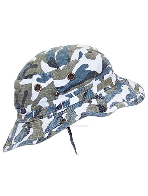 MG Camo Ripstop Floppy/Bucket Summer Hat W/Snap Up Sides