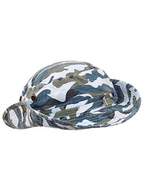 MG Camo Ripstop Floppy/Bucket Summer Hat W/Snap Up Sides