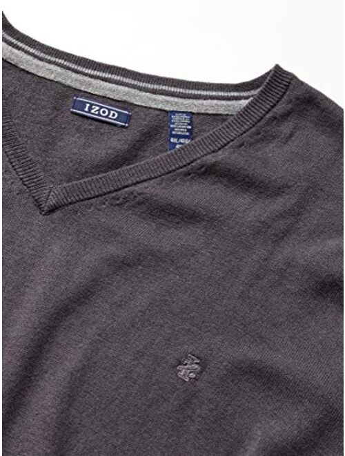 IZOD Men's Premium Essentials Solid V-Neck 12 Gauge Sweater