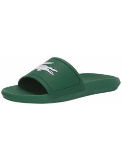 Men's Croco Slide Sandal, Green/White, 12 Medium US
