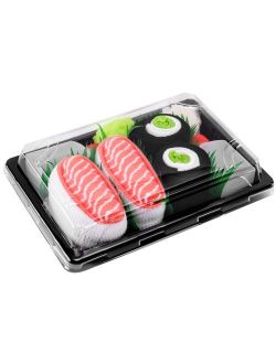 Rainbow Socks - Men's Women's - Sushi Socks Box Salmon Cucumber Maki - 2 Pairs