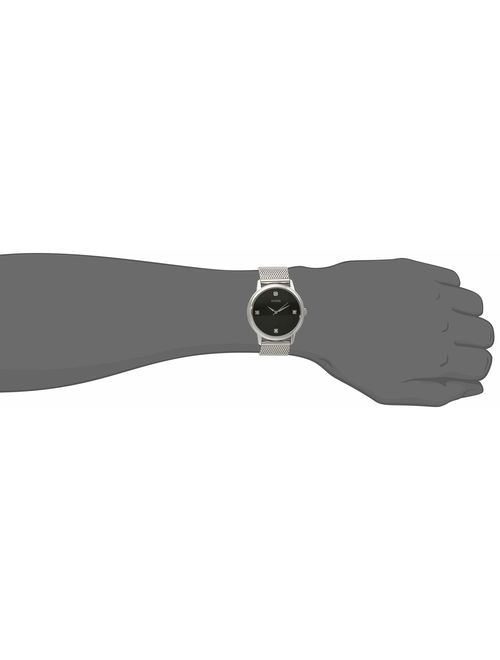GUESS Men's Stainless Steel Diamond Dial Mesh Bracelet Watch