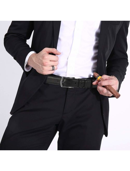 Mens Belts Leather Big and Tall Dress Belts for Men Brown Black Tan Boys Belt 1.25 inch Width COOLERFIRE