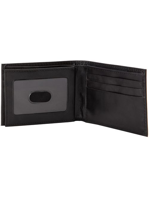 Dockers Men's Bifold Leather Wallet - Thin Slimfold RFID Blocking Security Smart Extra Capacity