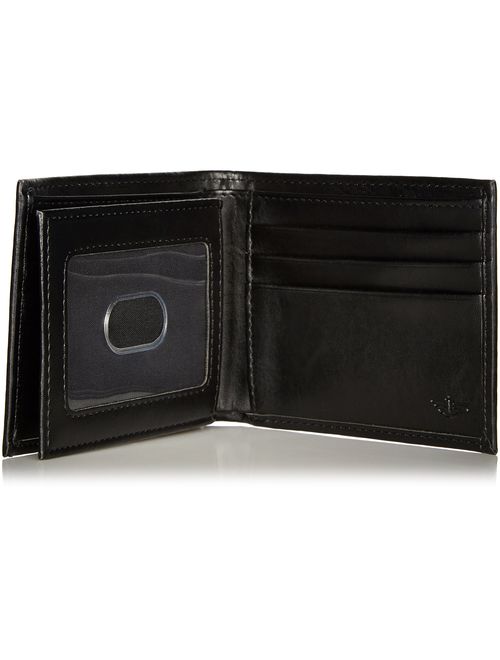 Dockers Men's Bifold Leather Wallet - Thin Slimfold RFID Blocking Security Smart Extra Capacity