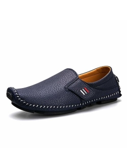 Ceyue Loafers for Men Driving Shoes Penny Loafers Casual Leather Stitched Slip On Shoes