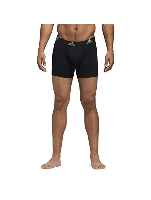 adidas Men's Stretch Cotton Boxer Briefs Underwear (3-Pack)