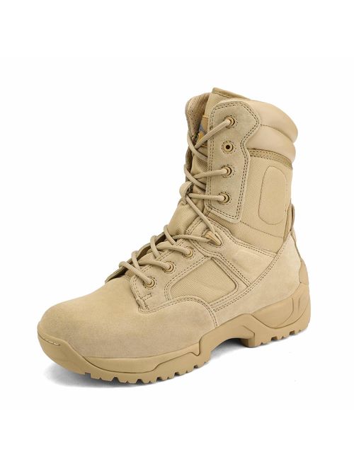 NORTIV 8 Men's Military Tactical Work Boots Hiking Motorcycle Combat Bootie