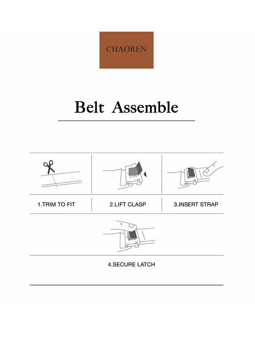 CHAOREN Ratchet Belt Strap Only 1 1/8, Replacement Leather Belt 1.25
