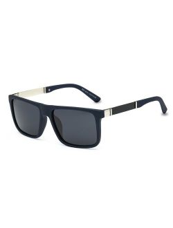 DONNA Trendy Oversized Square Aviator Polarized Sunglasses Style with Big Unbreakable Frame and Anti-glare Lens D54