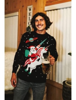 Men's Ugly Christmas Sweater - Happy Birthday Jesus Sweater Green