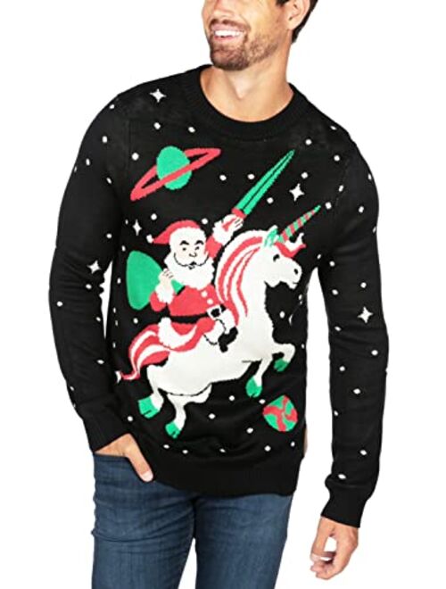 Tipsy Elves Men's Ugly Christmas Sweater - Happy Birthday Jesus Sweater Green