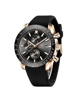 BENYAR - Stylish Wrist Watch for Men, Stainless Steel Strap Watches, Perfect Quartz Movement, Waterproof and Scratch Resistant, Analog Chronograph Business Watches, Best 