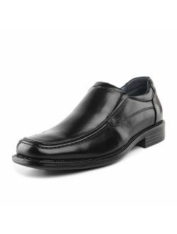 Men's Leather Lined Square Toe Dress Loafers Shoes