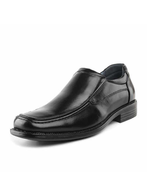 Bruno Marc Men's Leather Lined Square Toe Dress Loafers Shoes