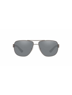 AX2012 Rectangular Metal Sunglasses