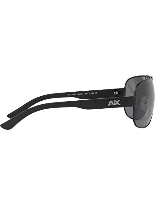 Armani Exchange AX2012 Rectangular Metal Sunglasses