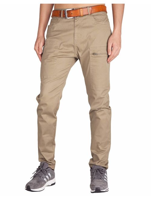 ITALY MORN Survivor Cargo Pants for Men Athletic Fit Pockets with Zippers
