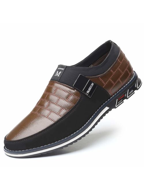 COSIDRAM Men Casual Shoes Sneakers Loafers Breathable Comfort Walking Shoes Fashion Driving Shoes Luxury Leather Shoes for Male Business Work Office Dress Outdoor
