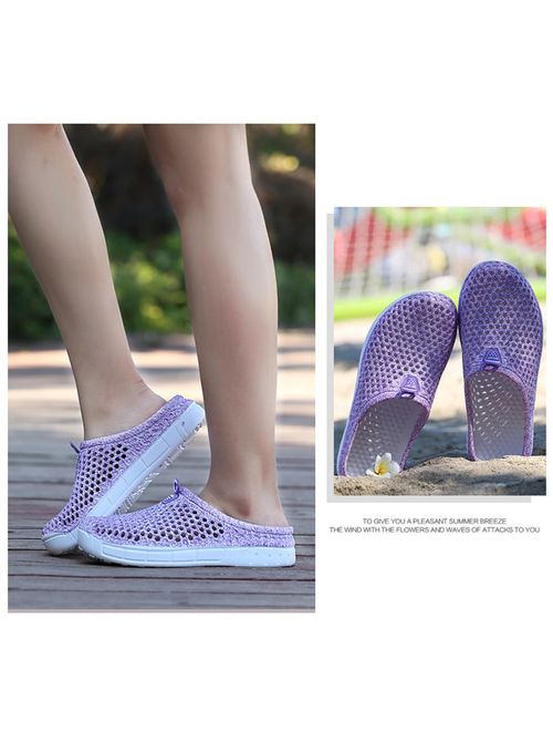 LIGHTEN Mens Womens Soft Water Shoes Summer Mesh Quick Drying Slippers Garden Clogs Shoes Beach Sandals