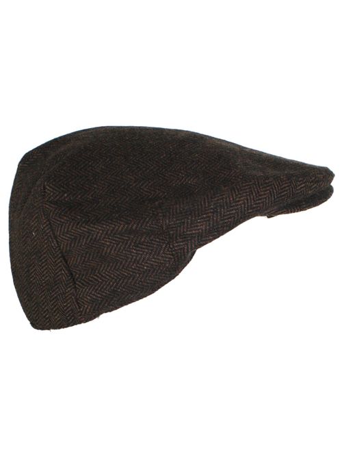 Ted and Jack - Street Easy Herringbone Driving Cap with Quilted Lining