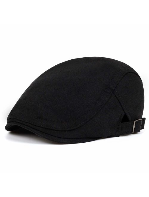 VORON Newsboy Hats for Men Cotton Flat hat Adjustable Newsboy hat Autumn and Winter Ivy Gatsby Driving hat Hats for Men
