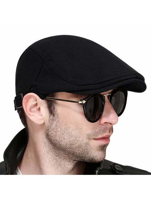 VORON Newsboy Hats for Men Cotton Flat hat Adjustable Newsboy hat Autumn and Winter Ivy Gatsby Driving hat Hats for Men