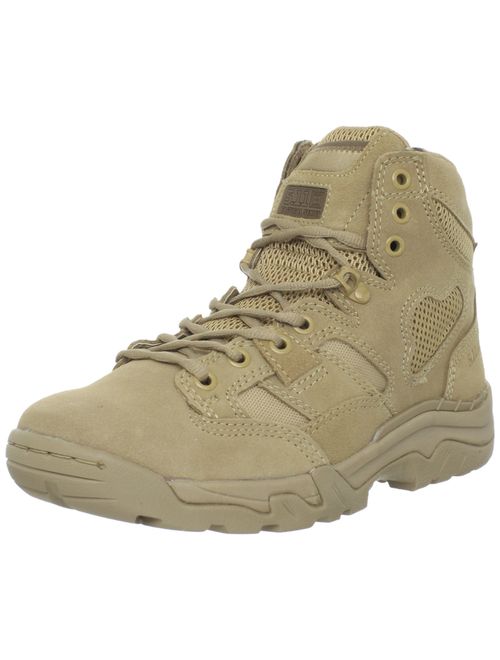 5.11 Tactical Men's Taclite 6-Inch Suede Coyote Work Boots, Odor Control Liner, Style 12030