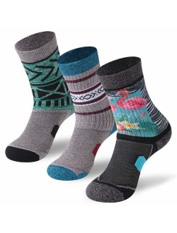 Hiking Crew Socks, Forcool Cushion Men's Women's Arch Support Sports Socks, 1/3 Pairs