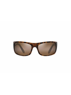 Peahi Polarized Matte Black Wrap Frame Sunglasses