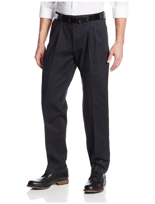 LEE Men's Stain-Resistant Relaxed-Fit Pleated Pant