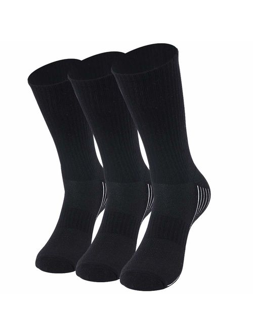 Bamboo Socks, Sunew Soft Mens and Womens Athletic Hiking Crew Cushioned Dress Casual Socks 1/3/6 Pairs