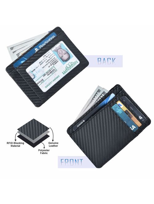 Minimalist-Wallets for Men and Women - RFID Blocking Front Pocket Card Holder