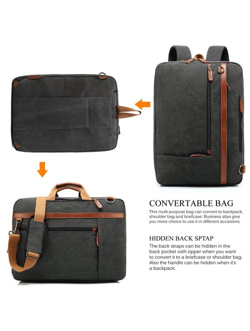 CoolBELL Convertible Laptop Messenger Bag Shoulder Bag