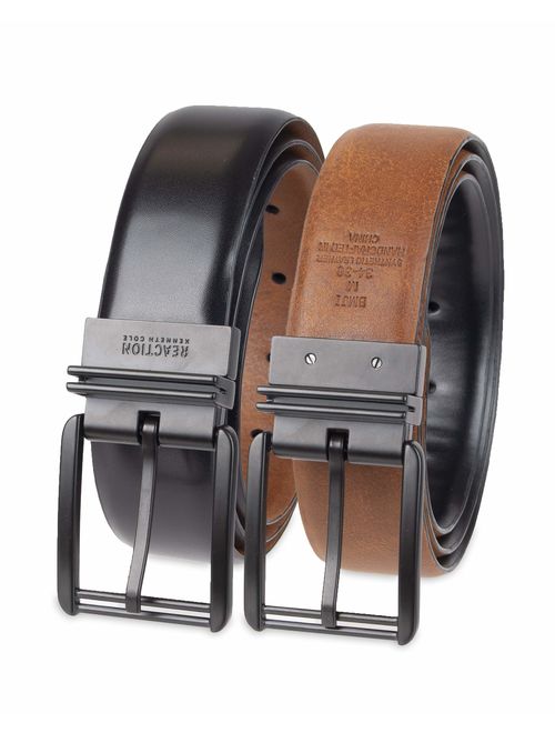 Kenneth Cole REACTION Men's Leather Adjustable Reversible Belt