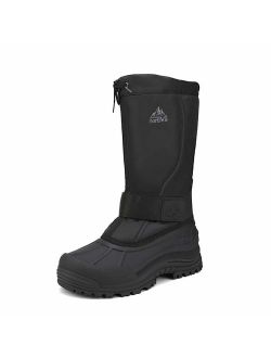 NORTIV 8 Men's Waterproof Hiking Winter Snow Boots Insulated Fur Liner Lightweight Outdoor Tall Booties