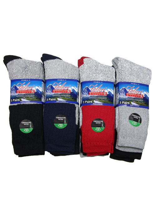 12 Pack Men Winter Ultra Warm Thermal Boot Socks For Cold Weather