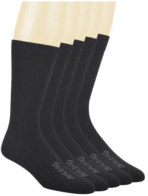 Yomandamor Men's 5 Pack Bamboo Mid-Calf Dress Socks,Size 10-13