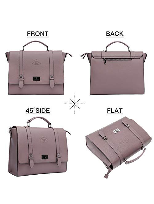 Laptop Bag for Women,15.6 Inch Laptop Tote Bag Briefcase Laptop Satchel Shoulder Bags with Detachable Widened Strap for Work Weekend