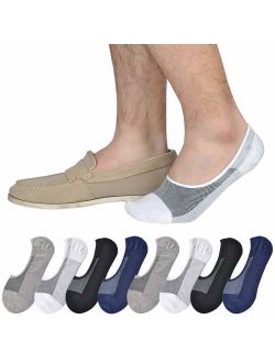 Jormatt Genuine Mens No Show Socks,Loafer Sneakers Low Cut Cotton Socks With Non Slip Grips