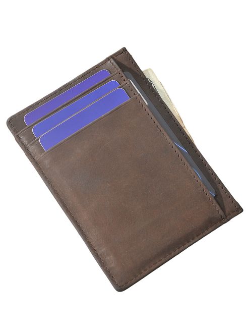 Easyoulife RFID Slim Card Wallet Leather Small Front Pocket Wallet for Men Women