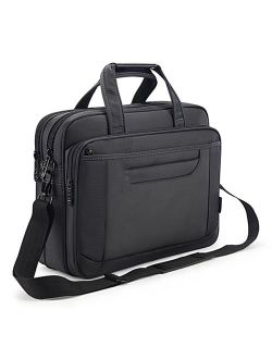 Briefcase Bag 15.6 Inch Laptop Messenger Bag Business Office Bag for Men Women, Waterproof Stylish Nylon Multi-Functional Shoulder Bag fit for Computer Notebook MacBook H