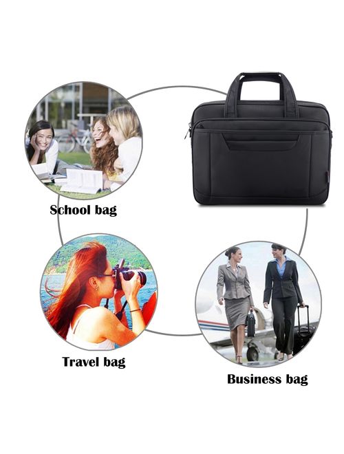 Briefcase Bag 15.6 Inch Laptop Messenger Bag Business Office Bag for Men Women, Waterproof Stylish Nylon Multi-Functional Shoulder Bag fit for Computer Notebook MacBook H
