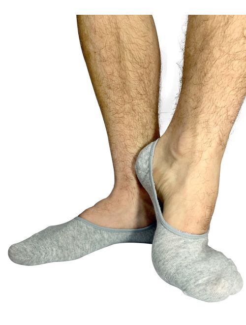 Quality Mens No Show Socks STOMPERJOE Up To Size 13-15 Cool Cotton Stay-on Boat Shoe Socks